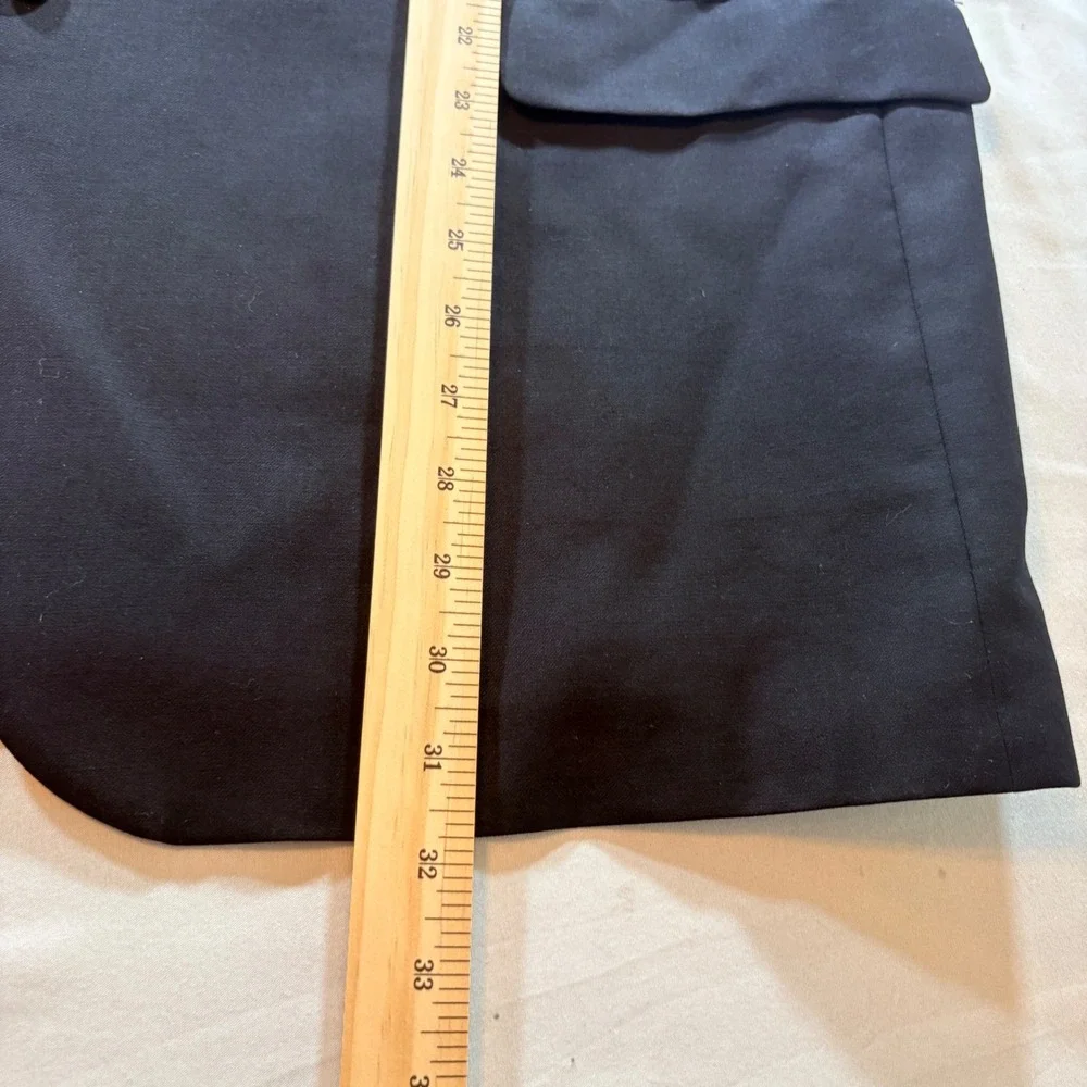 Burberry London Blazer Mens 46R Navy‎ Wool 3-Button Sport Coat Elbow Patches USA